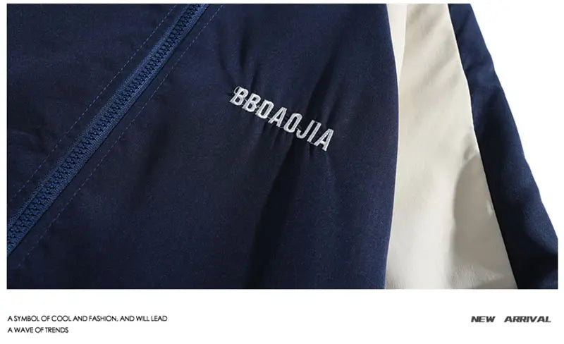 Chaqueta reflectante a rayas para hombre, ropa informal estilo Hip Hop, abrigo con cremallera, cortavientos