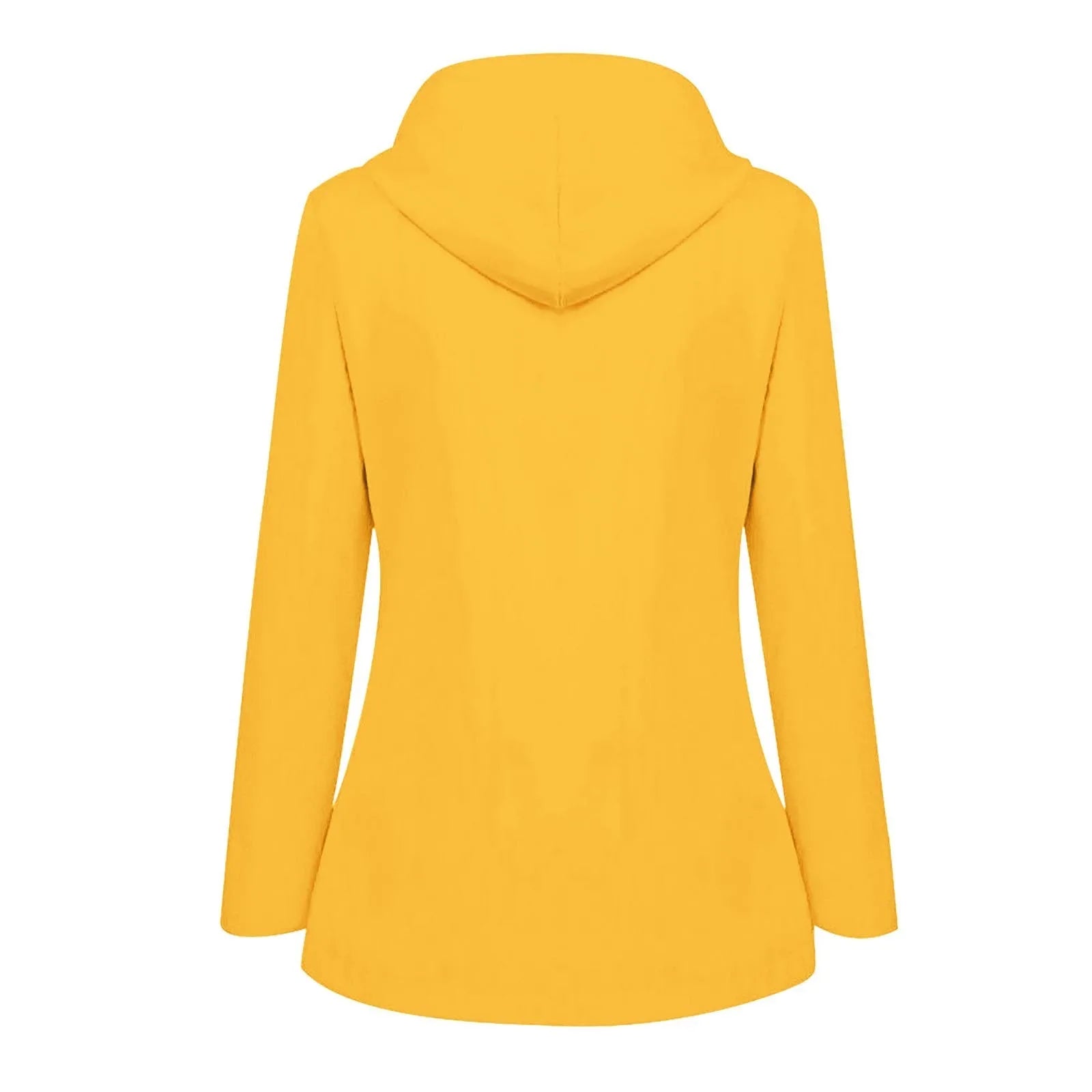 Chaqueta impermeable para mujer, gabardinas largas con capucha, cortavientos forrado, chaqueta de viaje, chaqueta de lluvia a rayas sólidas para exteriores
