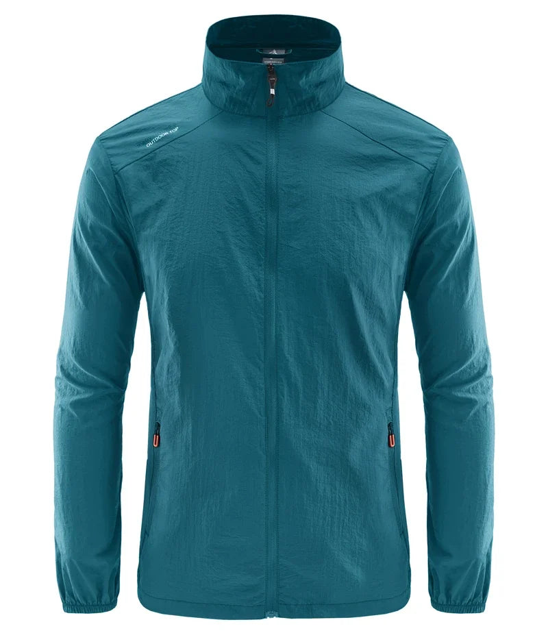 Chaqueta de senderismo de secado rápido para hombre, abrigos impermeables con protección solar UV, para deportes al aire libre, pesca, Camping, correr, verano