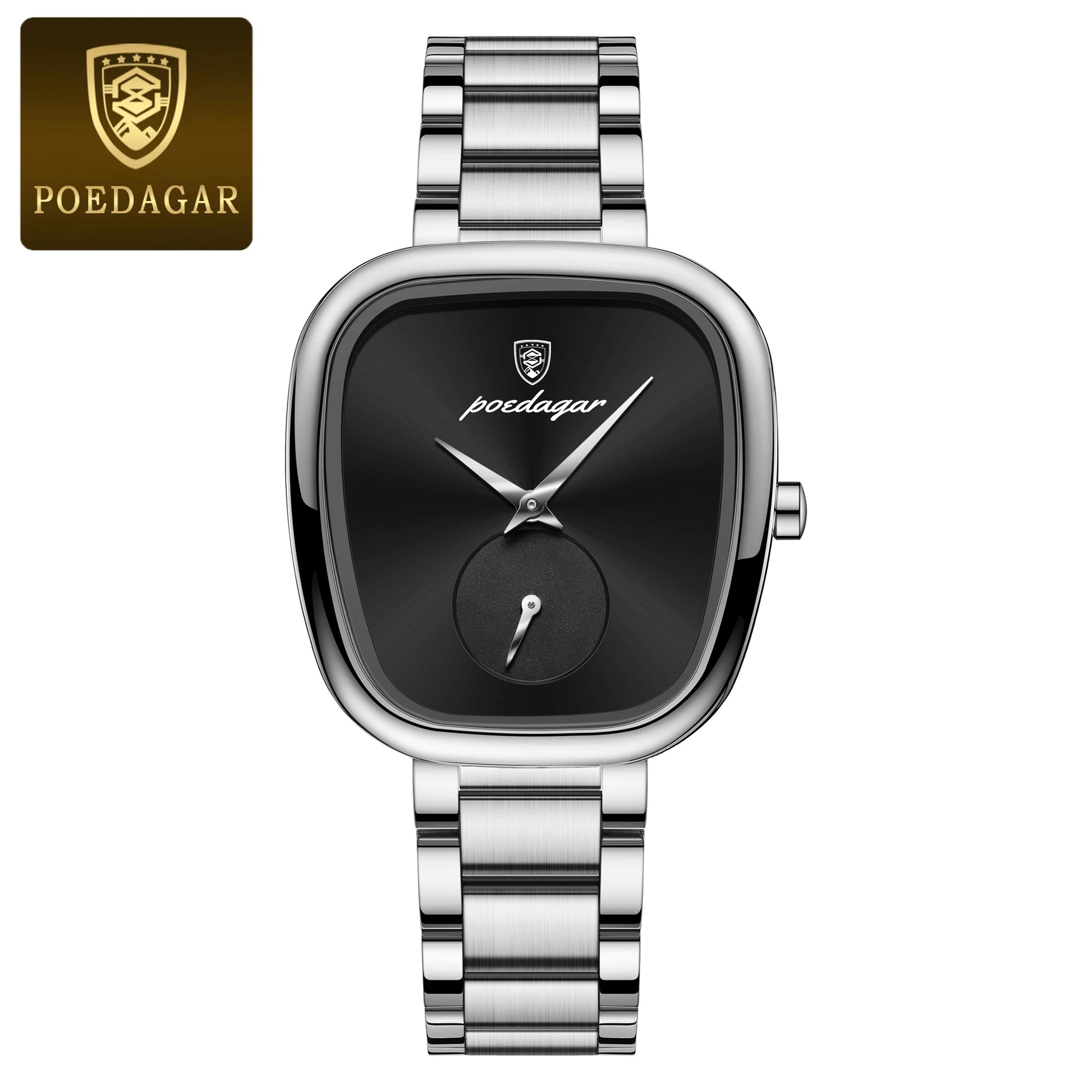 Reloj POEDAGAR elegante de lujo para mujer, Reloj de cuarzo de acero inoxidable resistente al agua para mujer, relojes informales de alta calidad para mujer