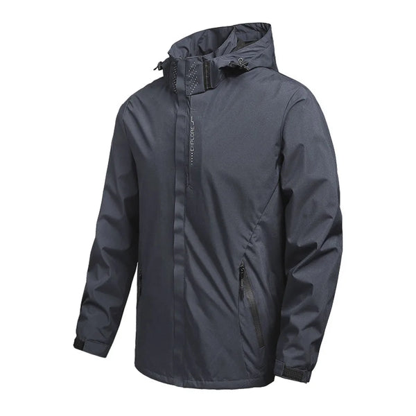 Chaqueta impermeable para hombre, impermeable exterior ligero con capucha para exteriores, chaqueta a prueba de viento para senderismo, chaquetas para escalar al aire libre