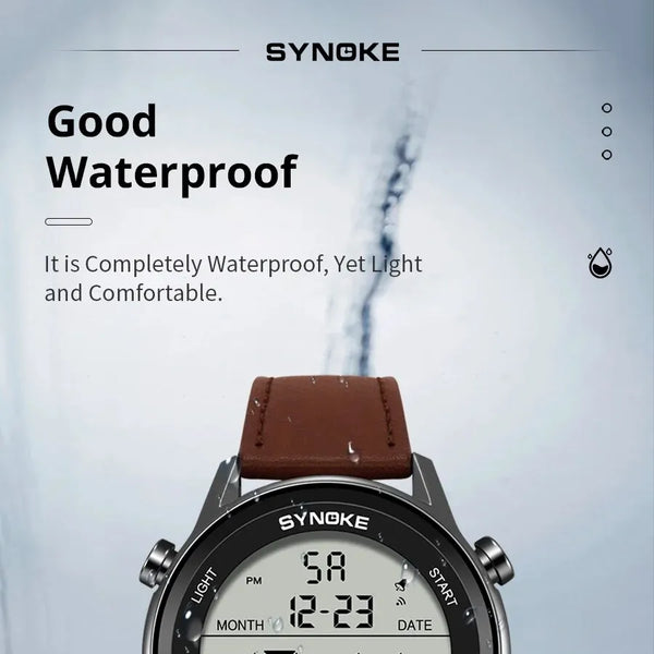 Reloj deportivo multifuncional para hombre, pantalla grande resistente al agua, luminoso, LED, Digital, correa de moda