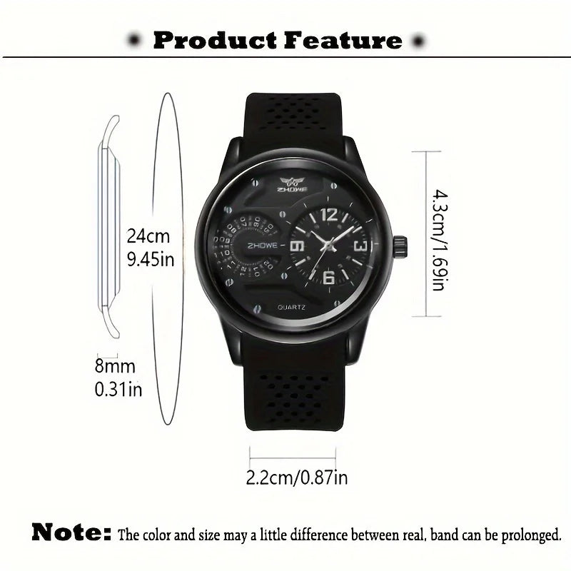 Los hombres deportivos de la moda miran los relojes de pulsera del cuarzo de la correa de silicona de la nueva llegada para el hombre analógico