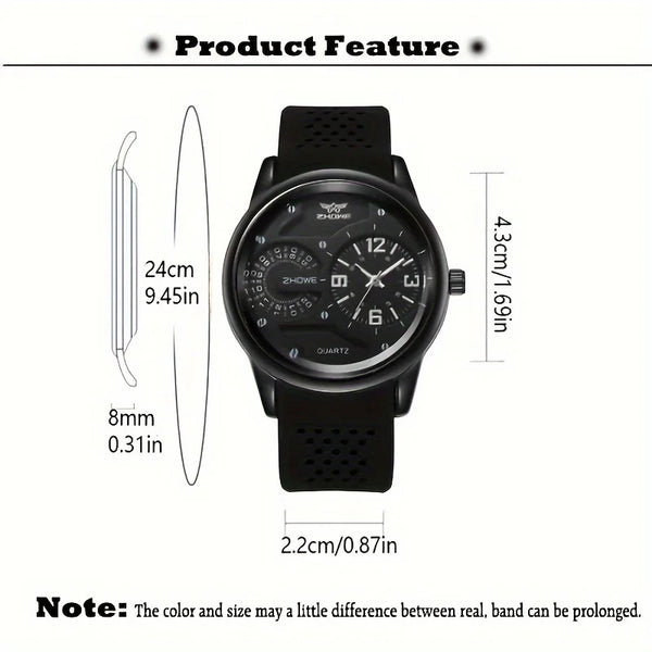 Los hombres deportivos de la moda miran los relojes de pulsera del cuarzo de la correa de silicona de la nueva llegada para el hombre analógico