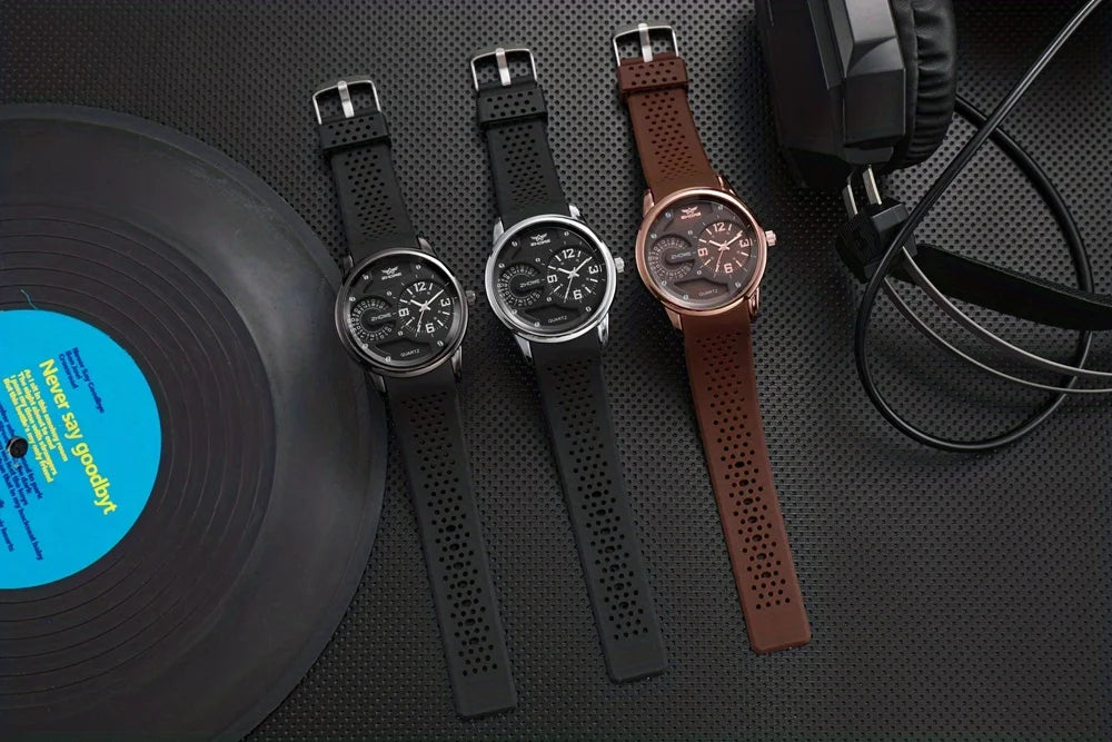 Los hombres deportivos de la moda miran los relojes de pulsera del cuarzo de la correa de silicona de la nueva llegada para el hombre analógico