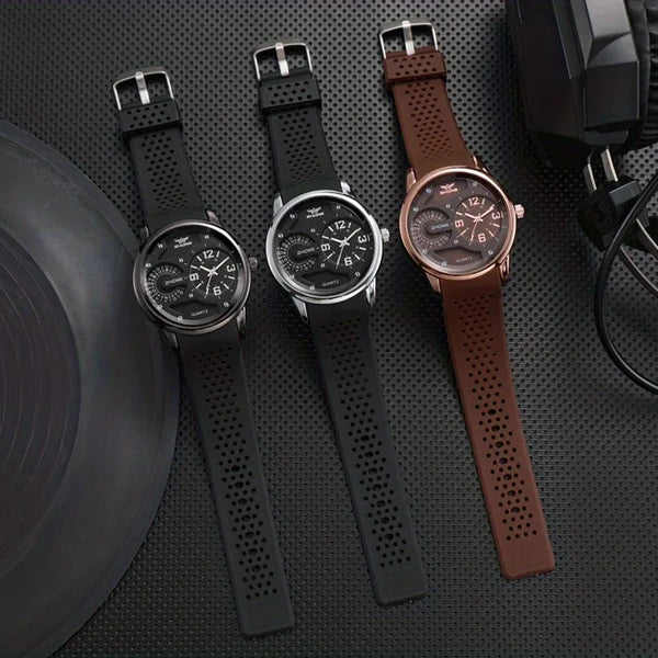 Los hombres deportivos de la moda miran los relojes de pulsera del cuarzo de la correa de silicona de la nueva llegada para el hombre analógico