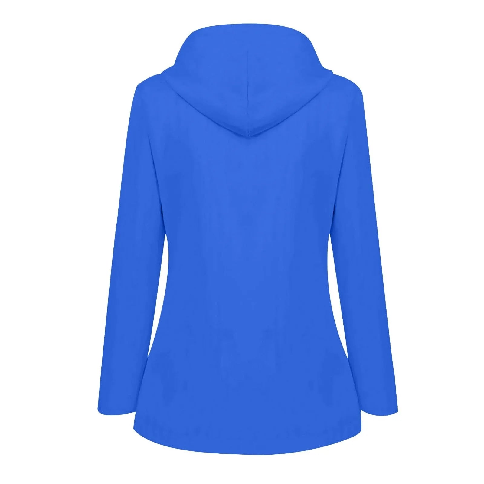 Chaqueta impermeable para mujer, gabardinas largas con capucha, cortavientos forrado, chaqueta de viaje, chaqueta de lluvia a rayas sólidas para exteriores