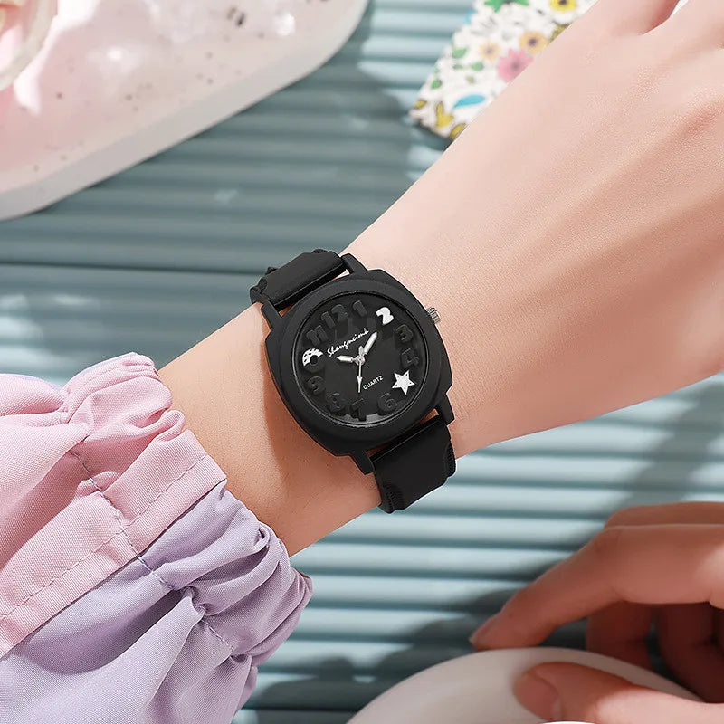 Reloj lindo de cuarzo para niños Relojes de pulsera con correa de silicona de moda de alta calidad