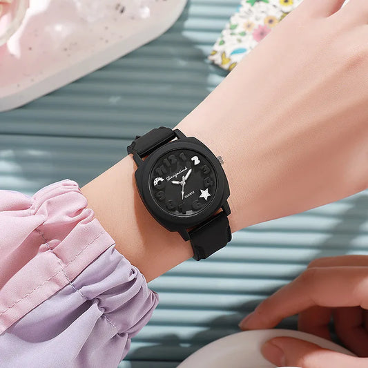 Reloj lindo de cuarzo para niños Relojes de pulsera con correa de silicona de moda de alta calidad