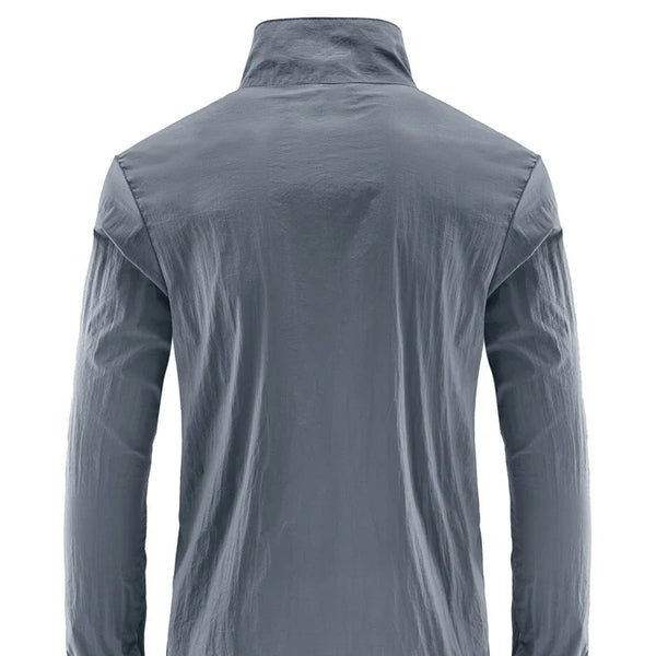 Chaqueta de senderismo de secado rápido para hombre, abrigos impermeables con protección solar UV, para deportes al aire libre, pesca, Camping, correr, verano