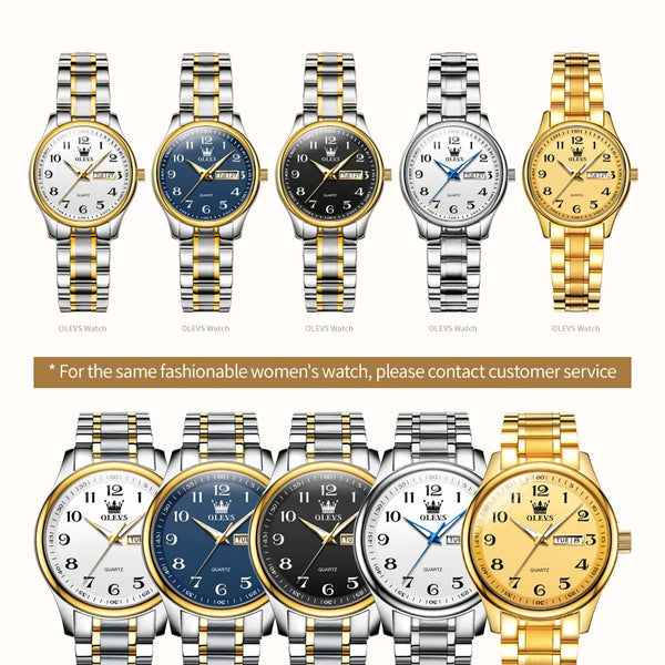 Reloj elegante a la moda para mujer, reloj de lujo de acero inoxidable luminoso