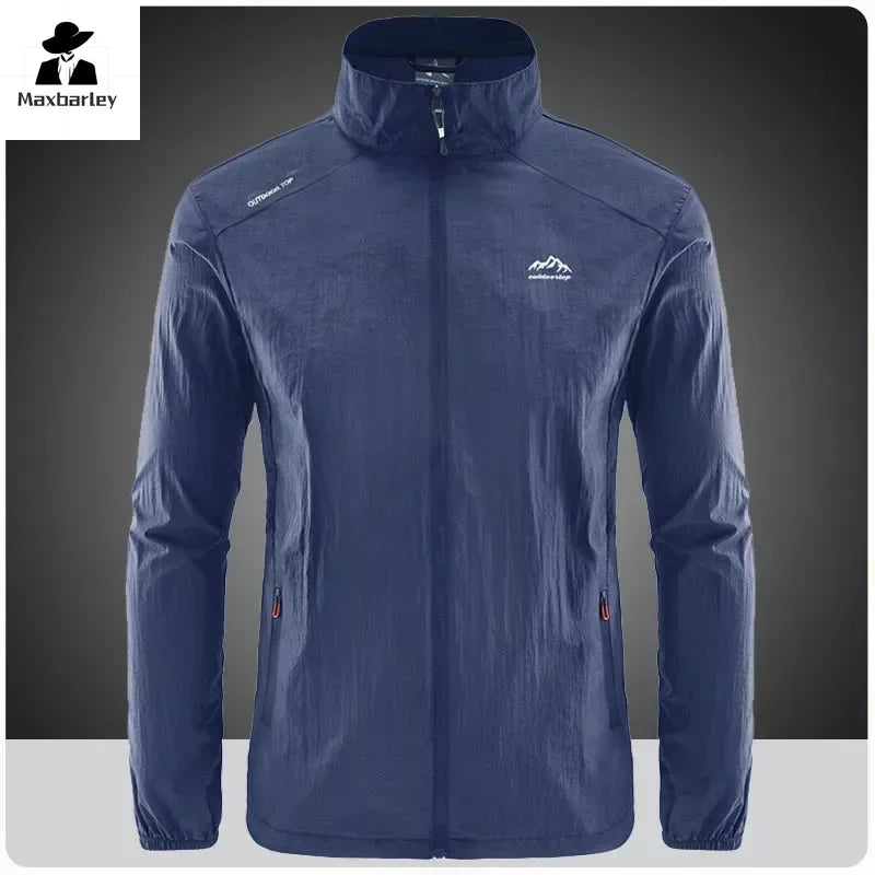 Chaqueta de senderismo de secado rápido para hombre, abrigos impermeables con protección solar UV, para deportes al aire libre, pesca, Camping, correr, verano