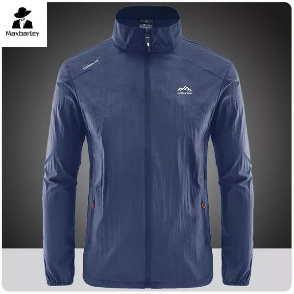 Chaqueta de senderismo de secado rápido para hombre, abrigos impermeables con protección solar UV, para deportes al aire libre, pesca, Camping, correr, verano