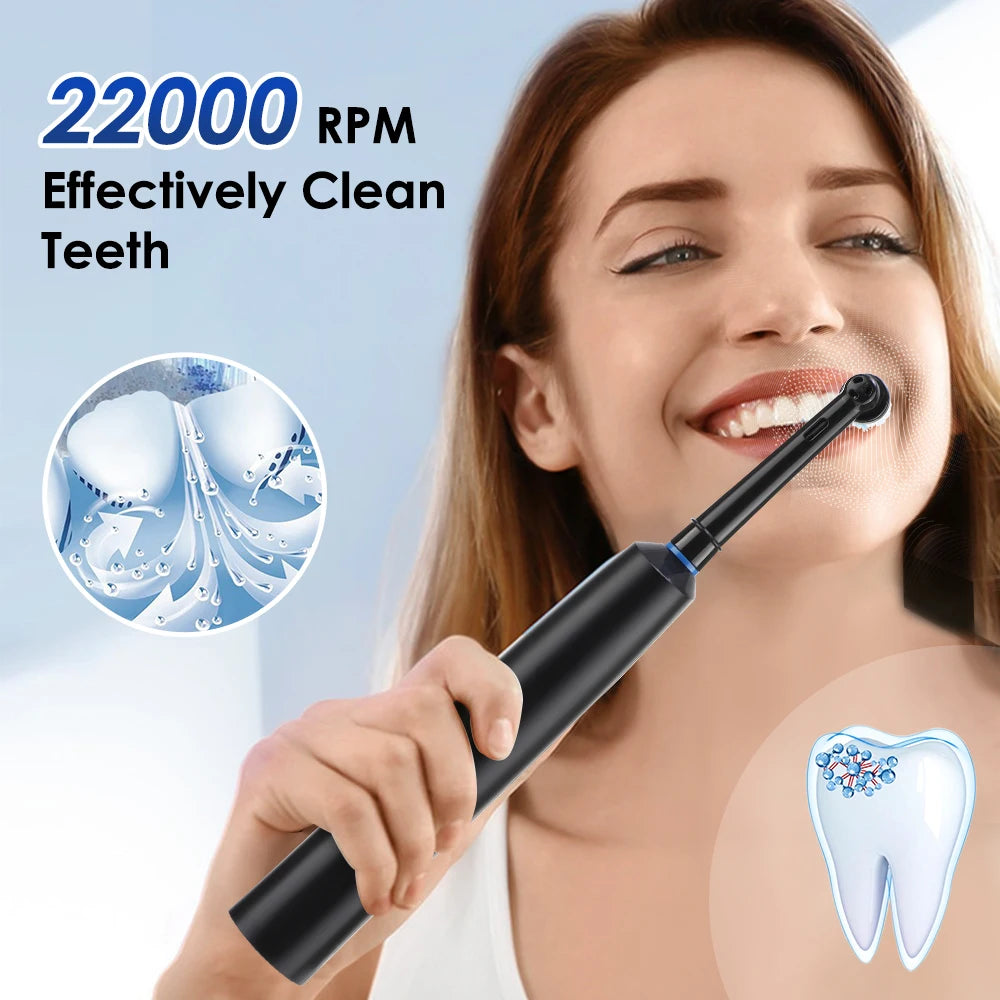 Cepillo de dientes eléctrico inteligente con sincronización giratoria, cepillo de dientes giratorio recargable con 4 cabezales, 5 modos de ajuste, blanqueamiento dental, coche Oral