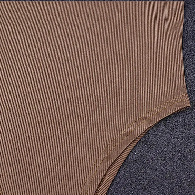 Body de punto sin mangas para mujer, Tops sexys ajustados con hombros descubiertos