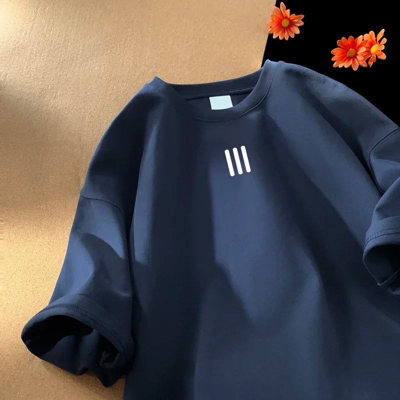Camisetas de gran tamaño para hombre, Camiseta de algodón para hombre, camisetas con estampado de moda para hombre