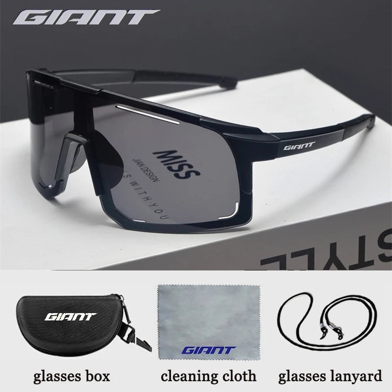 Giant 【Grado Profesional】Gafas de sol para ciclismo y pesca: protección UV, antideslumbrantes, resistentes a impactos, deportes al aire libre con estuche
