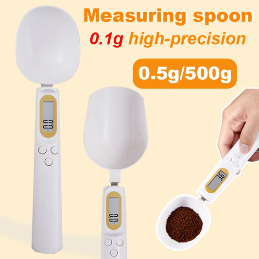 Nueva cuchara de pesaje ajustable con medición Digital LCD, báscula para café en polvo, báscula para hornear, cuchara medidora electrónica, herramientas de cocina