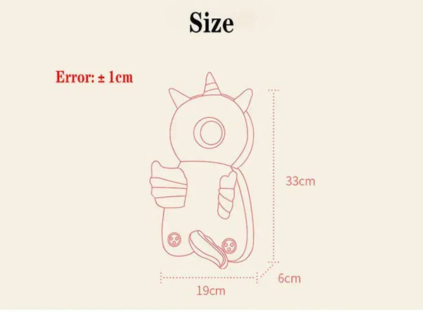 Almohadilla de protección contra caídas para cabeza de bebé, almohadas de seguridad suaves de dibujos animados, mochila, reposacabezas para recién nacido, almohadas de seguridad, mochila para niños pequeños