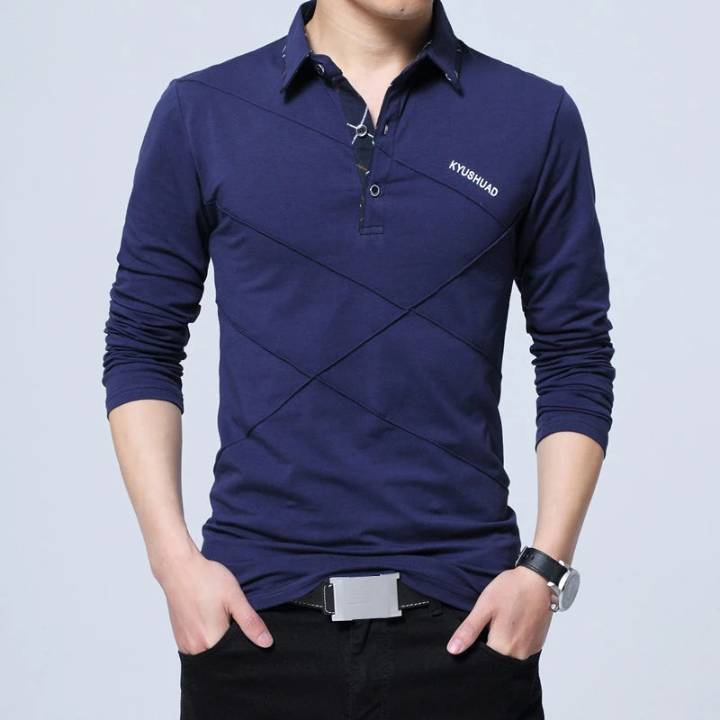 camisa de marca TFETTERS, Camiseta larga para hombre, camiseta de diseñador a rayas vuelto, Camiseta holgada informal ajustada de algodón para hombre de talla grande
