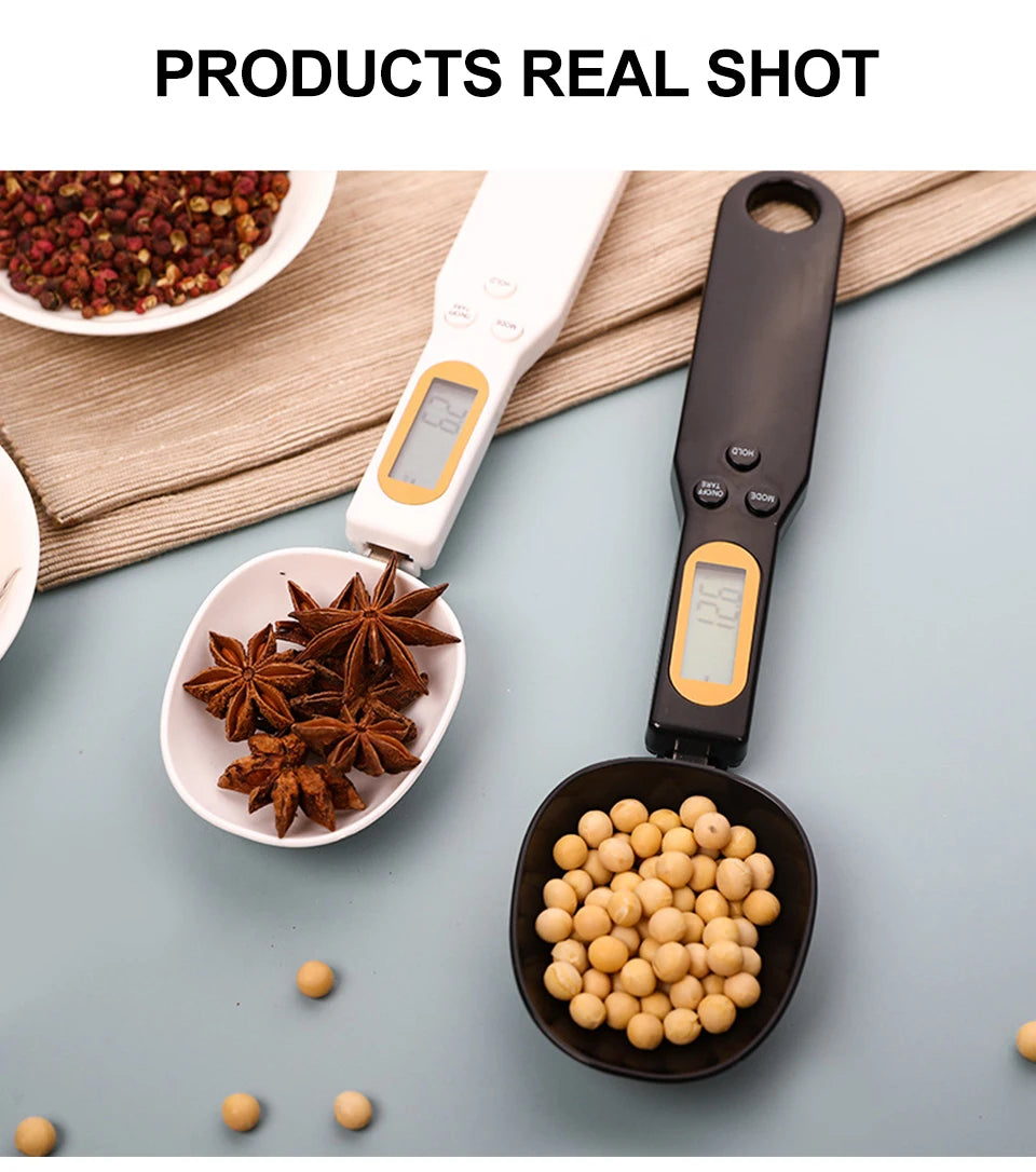 Nueva cuchara de pesaje ajustable con medición Digital LCD, báscula para café en polvo, báscula para hornear, cuchara medidora electrónica, herramientas de cocina