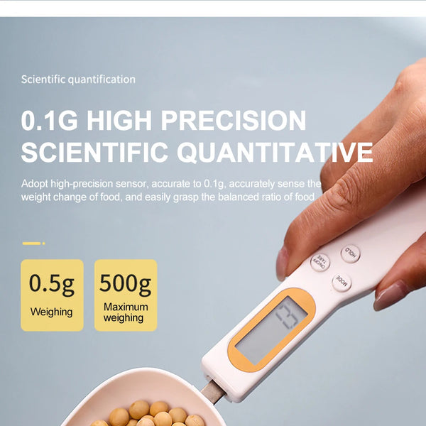 Nueva cuchara de pesaje ajustable con medición Digital LCD, báscula para café en polvo, báscula para hornear, cuchara medidora electrónica, herramientas de cocina