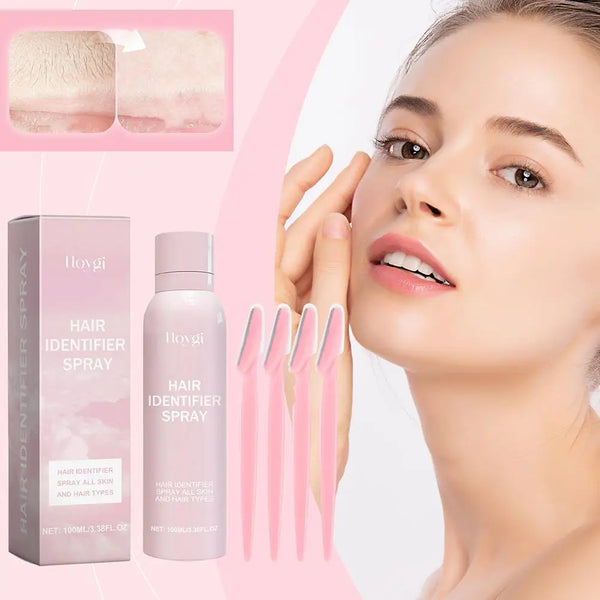 Spray identificador de vello facial, Spray de depilación facial de fórmula suave, eliminador de vello facial, 100ml, X4A5