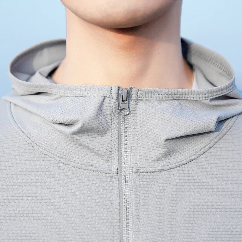 Chaqueta unisex novedad de verano UPF 50+ UV protección solar chaqueta con capucha hombres mujeres ligero senderismo al aire libre