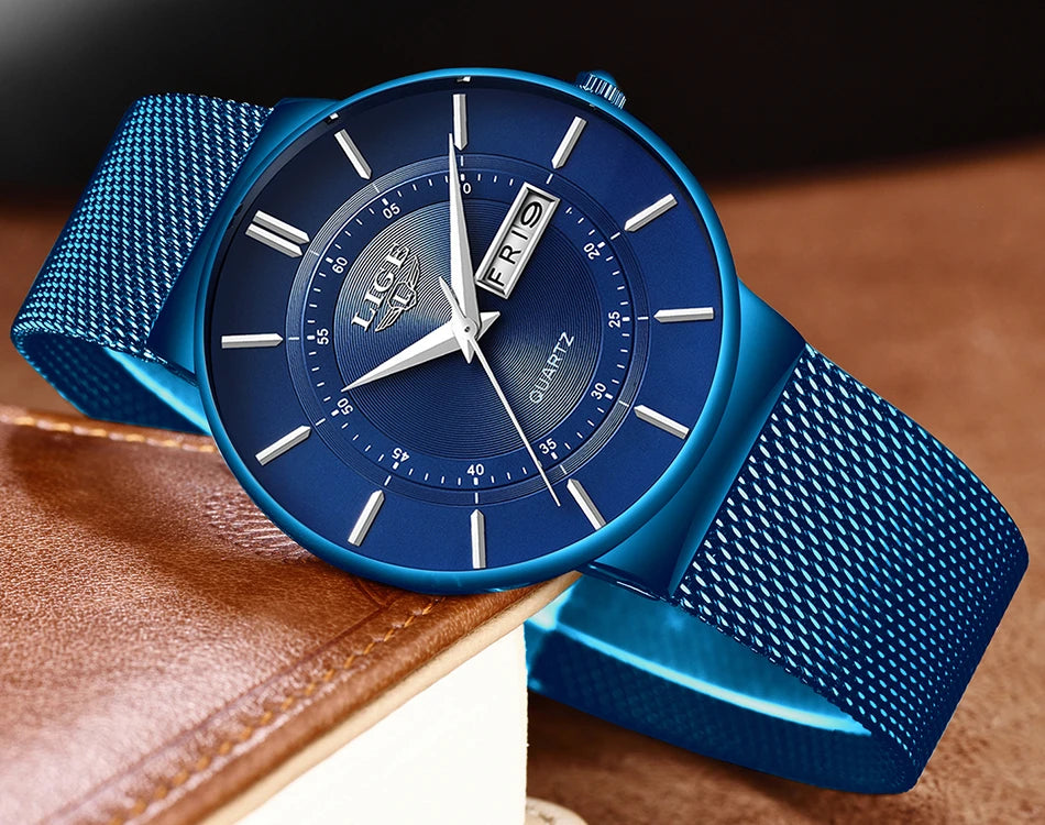 Reloj LIGE para mujer, reloj lujoso y elegante de cuarzo ultrafino