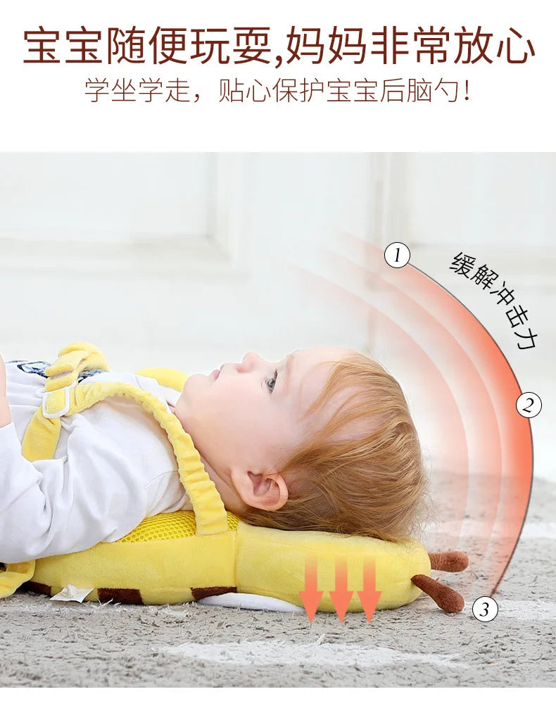Nuevo Protector de espalda para aprender a caminar, almohada protectora anticaída de dibujos animados para bebé, cojín Protector de cabeza seguro para niños
