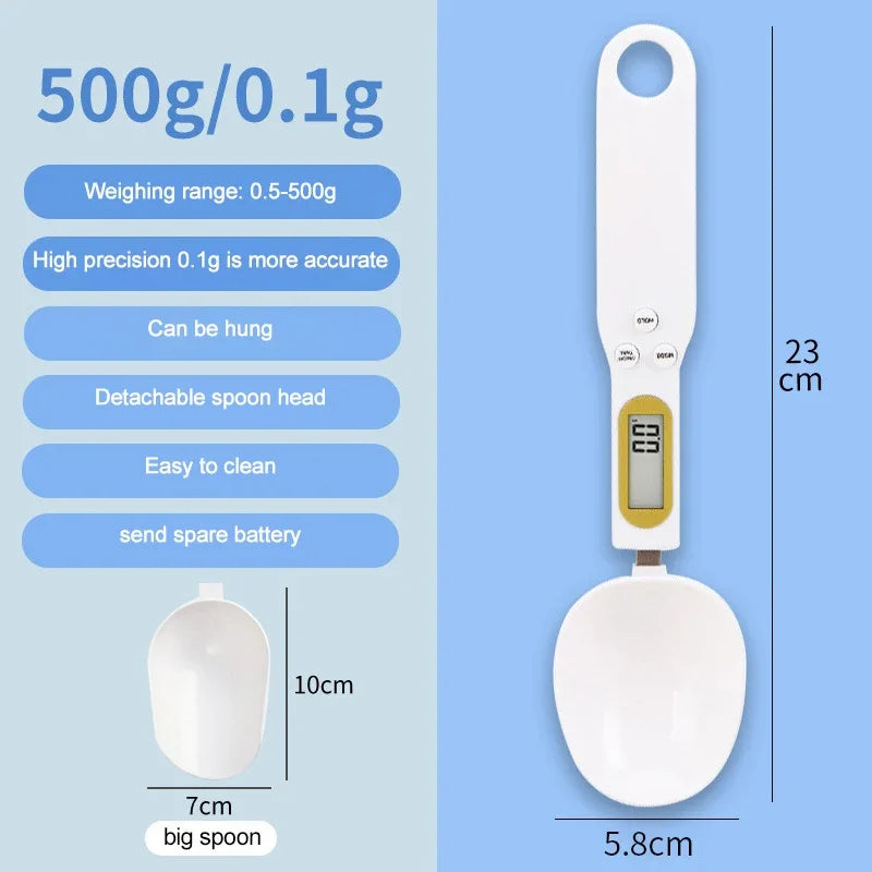 Nueva cuchara de pesaje ajustable con medición Digital LCD, báscula para café en polvo, báscula para hornear, cuchara medidora electrónica, herramientas de cocina