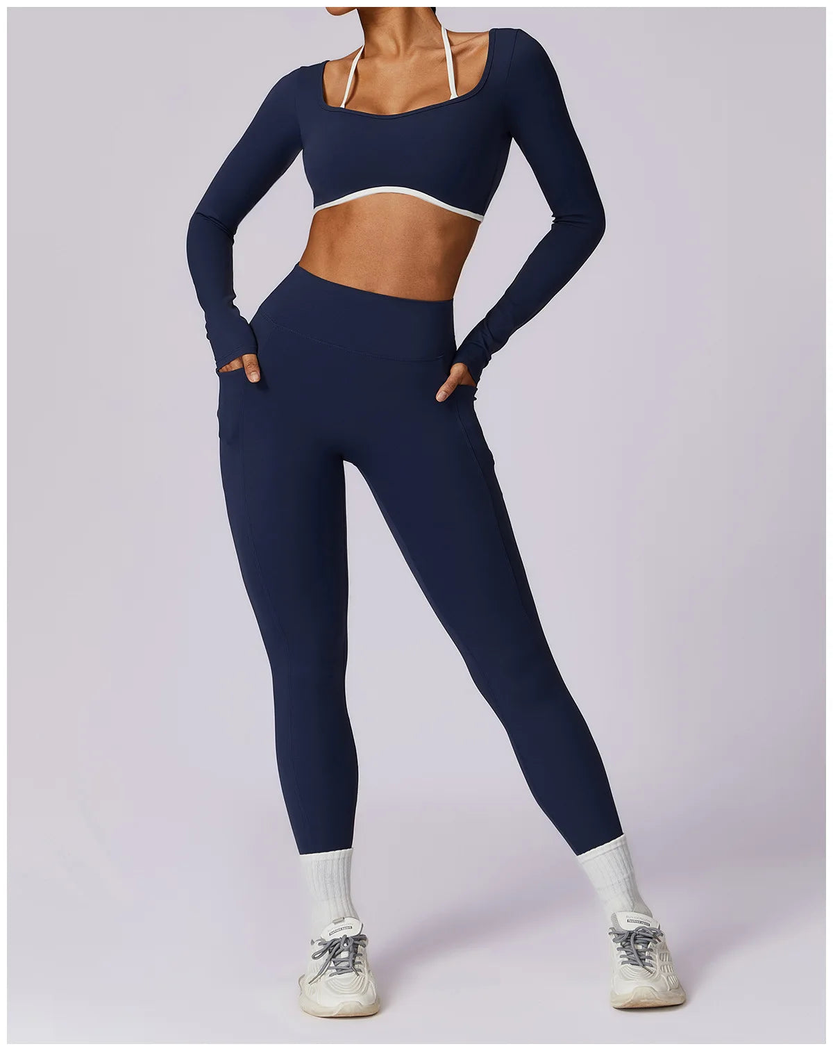 Conjunto deportivo para mujer, conjunto de 2 unidades ajustables y cómodos.