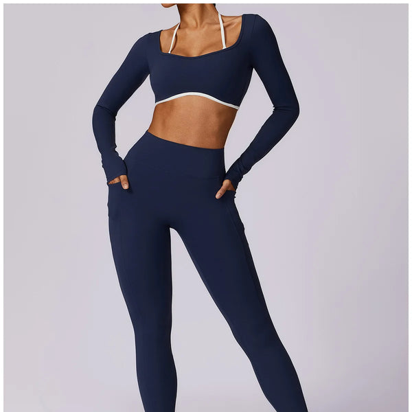 Conjunto deportivo para mujer, conjunto de 2 unidades ajustables y cómodos.