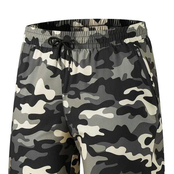 Pantalones cortos deportivos de secado rápido para hombre, Shorts transpirables con cordón en la cintura.