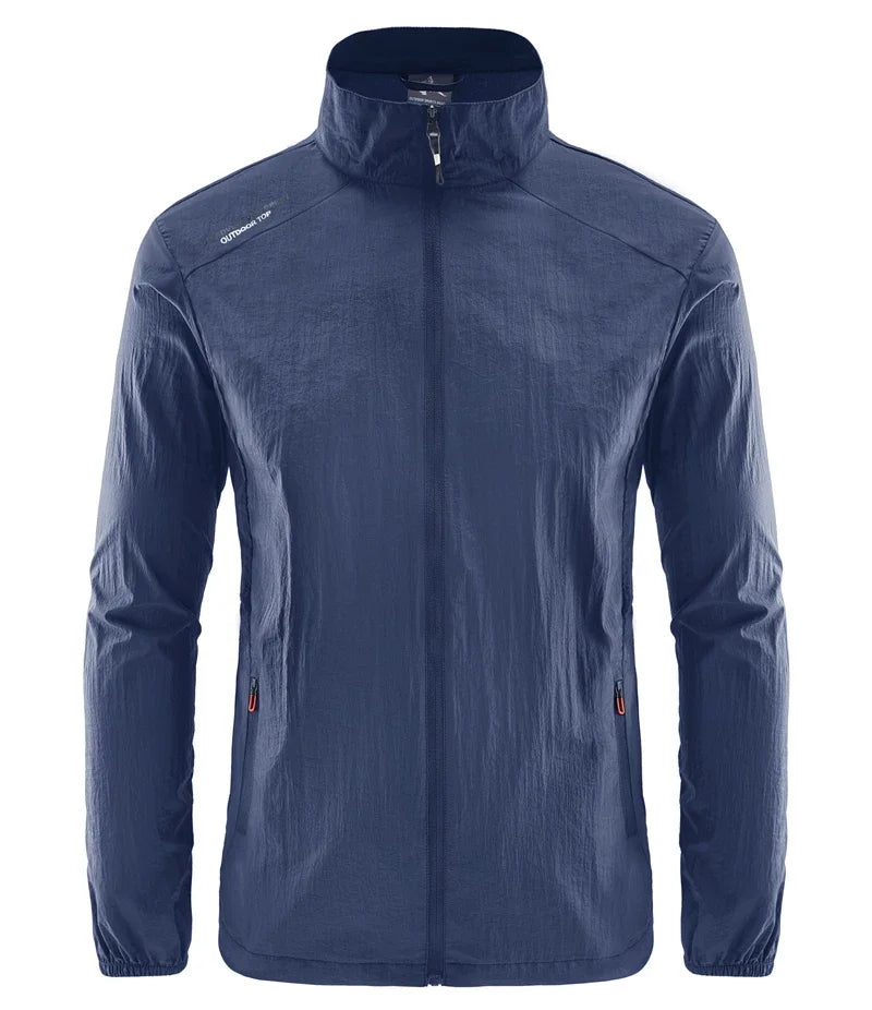 Chaqueta de senderismo de secado rápido para hombre, abrigos impermeables con protección solar UV, para deportes al aire libre, pesca, Camping, correr, verano