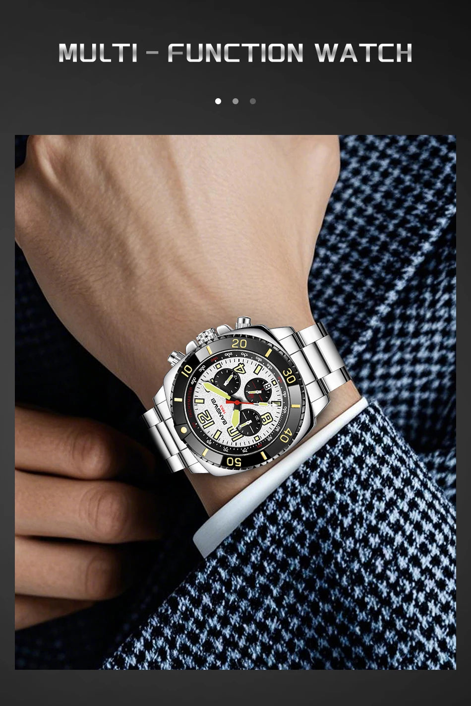 Nuevo reloj impermeable para hombres moda militar deportes cuarzo hombres reloj Casual fecha de negocios cronógrafo