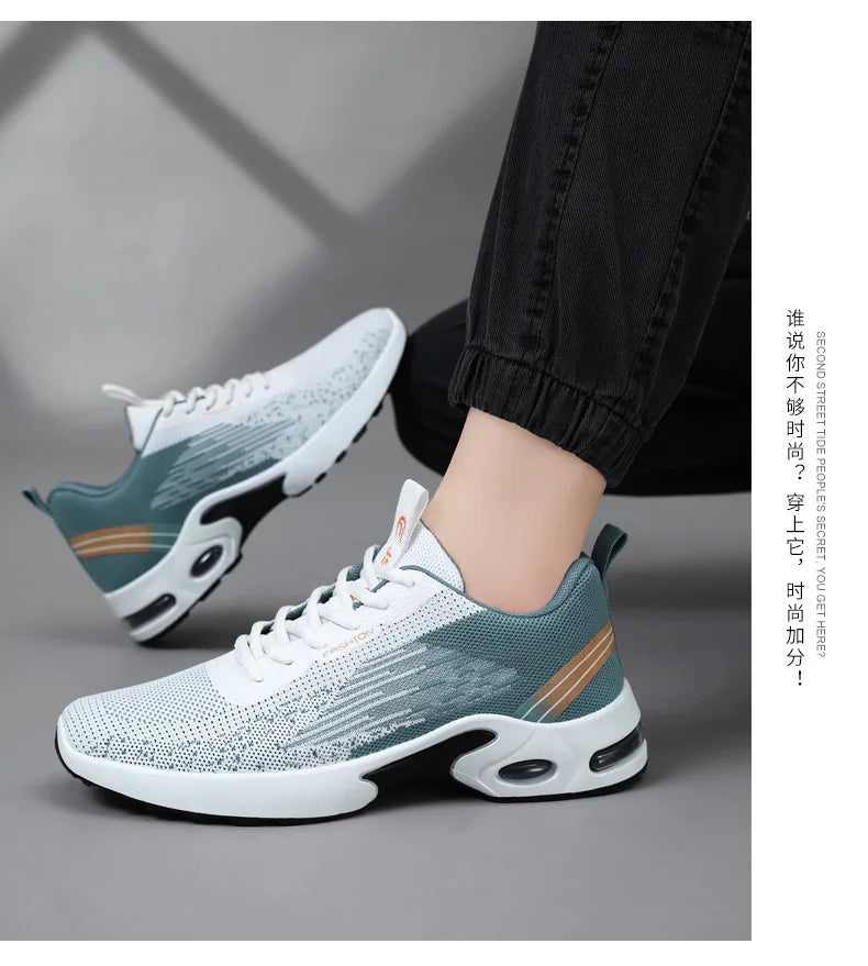 Zapatos de vestir informales para hombre 2025, nuevos zapatos deportivos suaves, cómodos zapatos de tenis transpirables, zapatos para caminar de malla ligera para exteriores