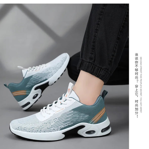 Zapatos de vestir informales para hombre 2025, nuevos zapatos deportivos suaves, cómodos zapatos de tenis transpirables, zapatos para caminar de malla ligera para exteriores