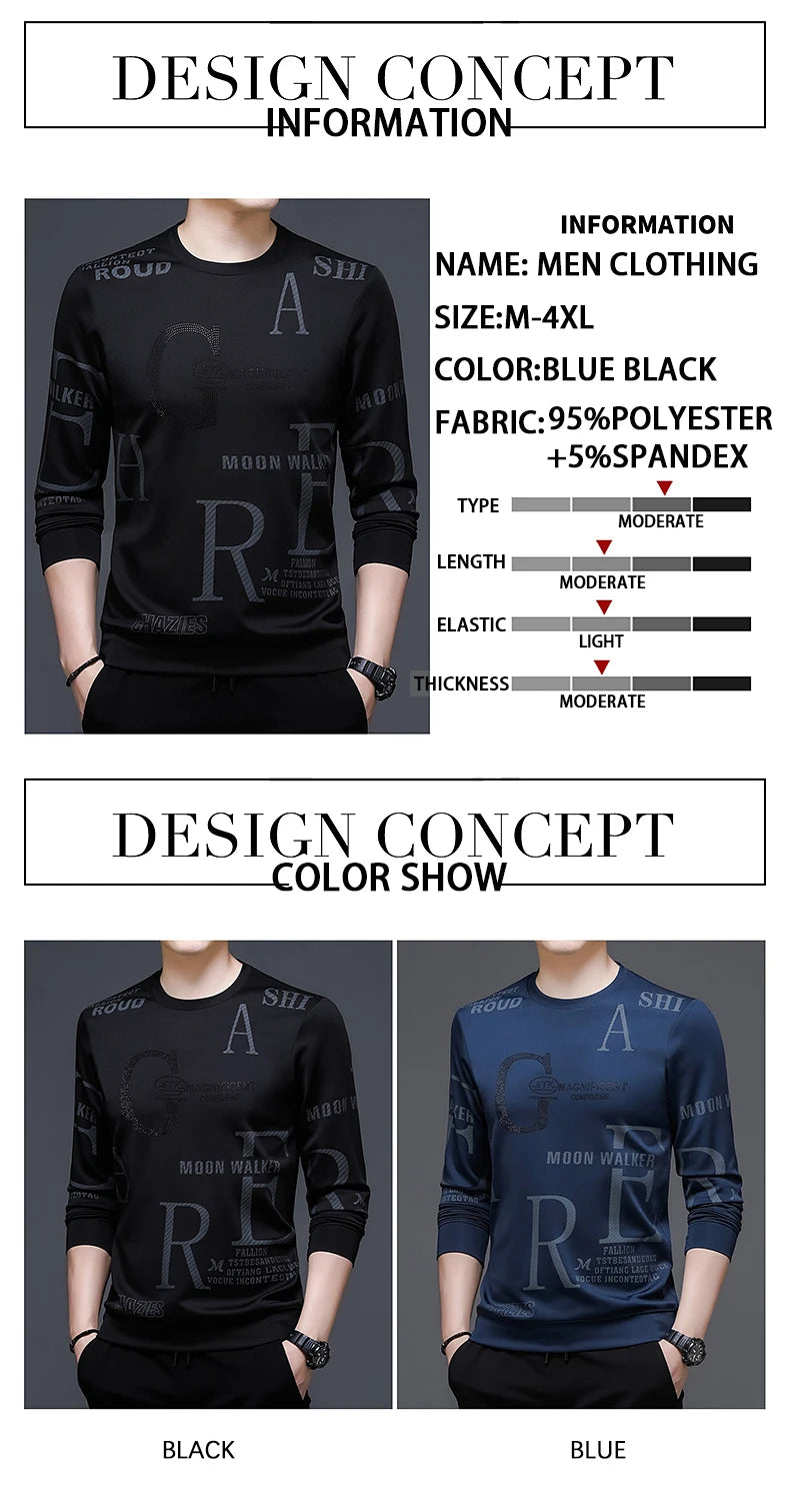 Camiseta de manga larga para hombre con cuello redondo, estampado de cuadros colorido e irregular, ideal para primavera y otoño, perfecta para actividades al aire libre y deportes.
