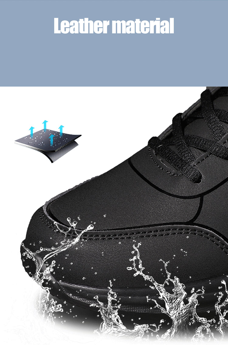 Zapatos para hombre, zapatillas cálidas de invierno para hombre, zapatos antideslizantes transpirables, zapatos informales suaves con cordones, ligeros