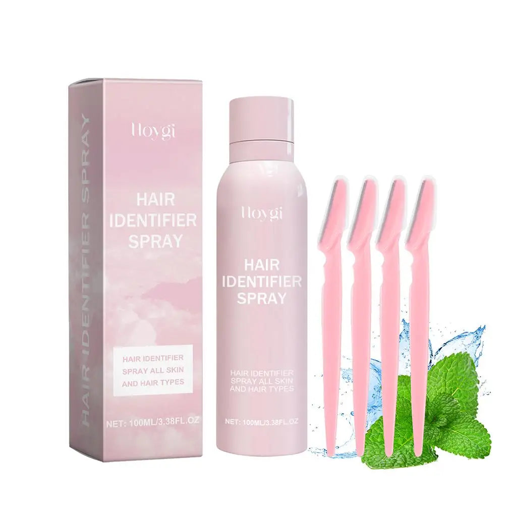 Spray identificador de vello facial, Spray de depilación facial de fórmula suave, eliminador de vello facial, 100ml, X4A5