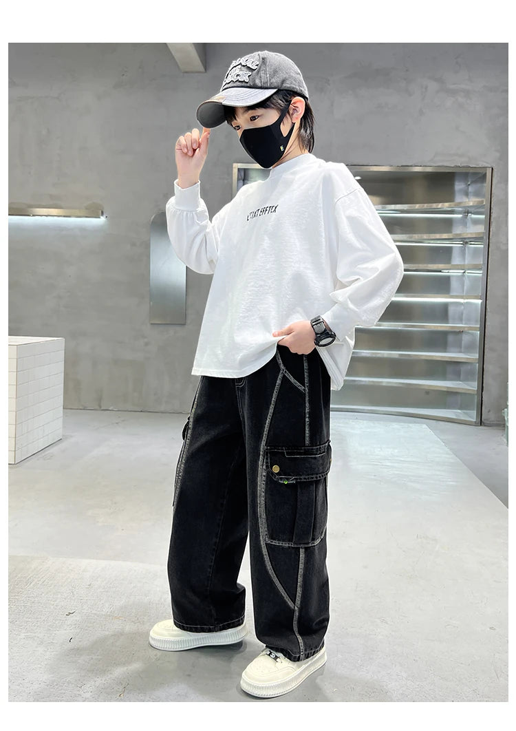 Pantalon jean con diseño actual para  niño, cómodo y elegante