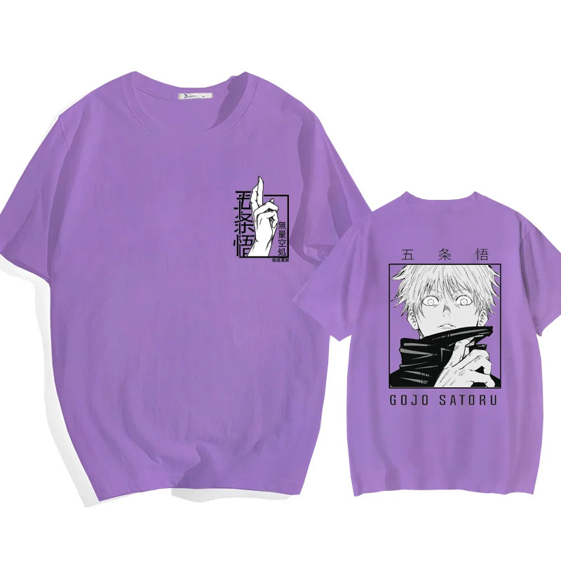 Nueva camiseta Satoru Gojo Field expandida Street Cool Satoru Gojo Camiseta estampada camisa verano Punk Harajuku camiseta Top