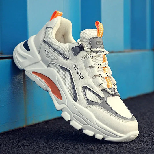 2025 nuevos zapatos de primavera para hombre, zapatos de malla transpirables de tendencia de primavera, zapatos deportivos y de ocio para correr, zapatos de moda, zapatos versátiles
