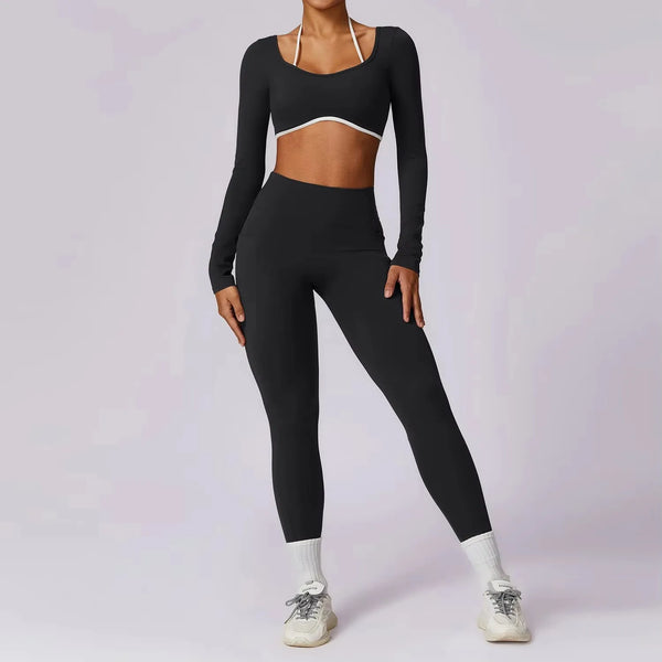 Conjunto deportivo para mujer, conjunto de 2 unidades ajustables y cómodos.