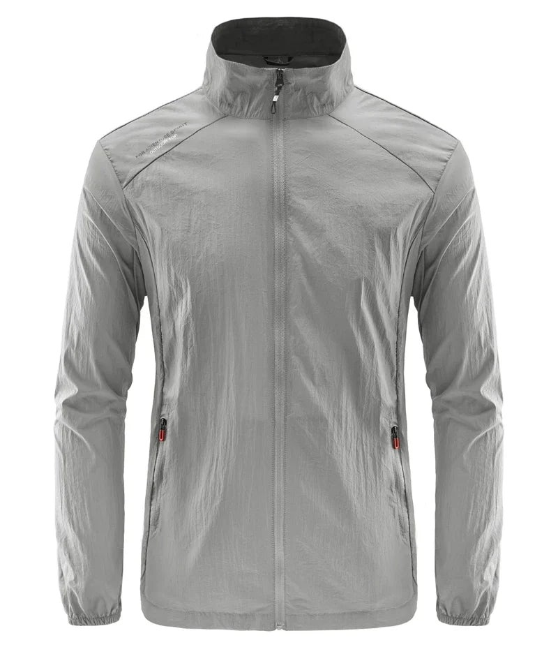 Chaqueta de senderismo de secado rápido para hombre, abrigos impermeables con protección solar UV, para deportes al aire libre, pesca, Camping, correr, verano