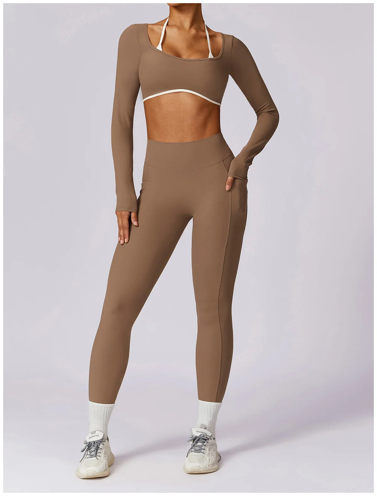 Conjunto deportivo para mujer, conjunto de 2 unidades ajustables y cómodos.