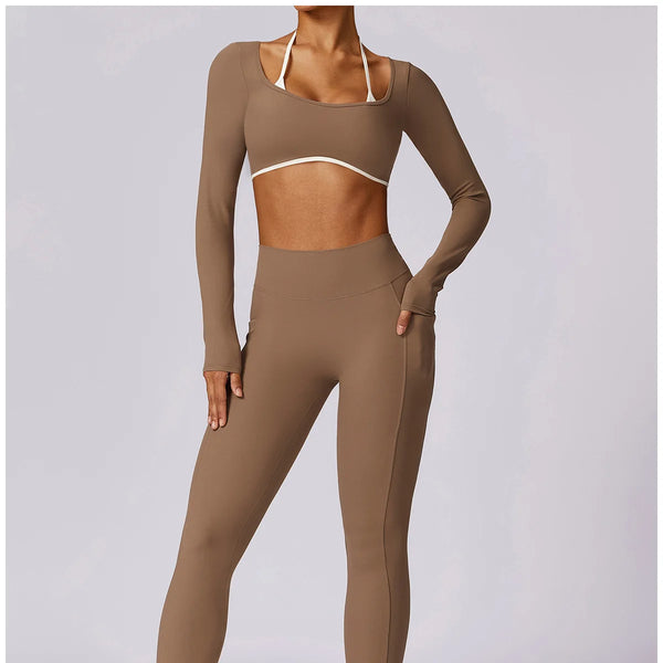 Conjunto deportivo para mujer, conjunto de 2 unidades ajustables y cómodos.