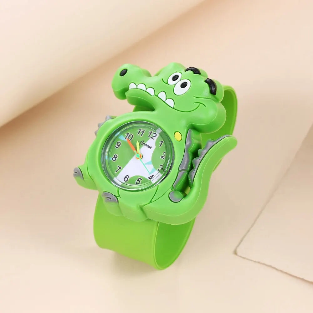 Reloj de dibujos animados 3D para niños, astronauta, aves de corral, frutas, flores, cuarzo, arcoíris, amor, pastel de cumpleaños, regalo para bebé, juguete