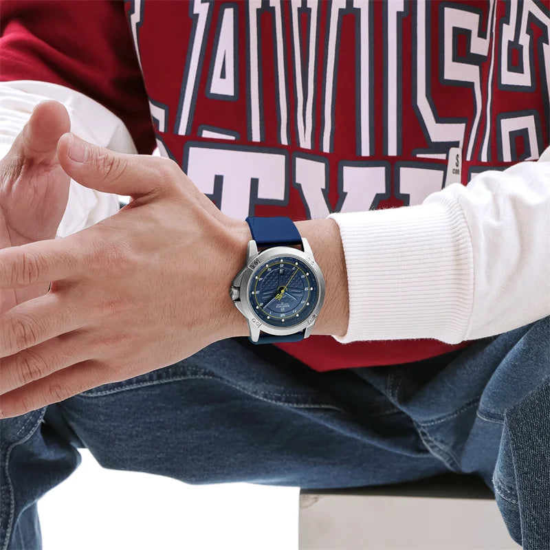 Reloj de pulsera informal de cuarzo, relojes impermeables a la moda para hombre, correa deportiva de silicona, reloj luminoso para hombre